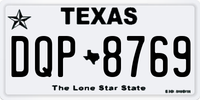 TX license plate DQP8769