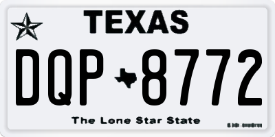TX license plate DQP8772