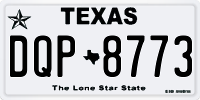 TX license plate DQP8773
