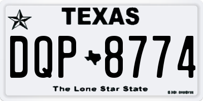 TX license plate DQP8774
