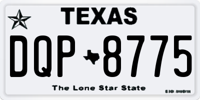 TX license plate DQP8775