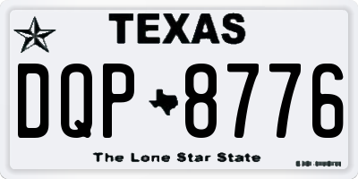 TX license plate DQP8776