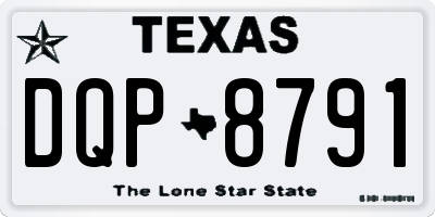 TX license plate DQP8791