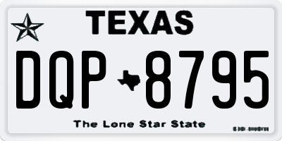 TX license plate DQP8795