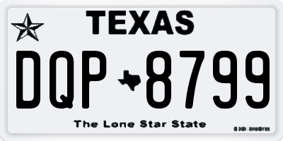 TX license plate DQP8799