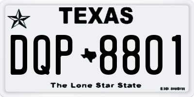 TX license plate DQP8801