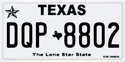 TX license plate DQP8802