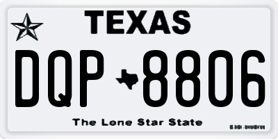 TX license plate DQP8806