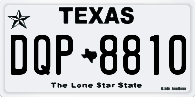 TX license plate DQP8810