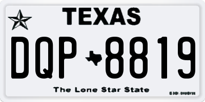 TX license plate DQP8819