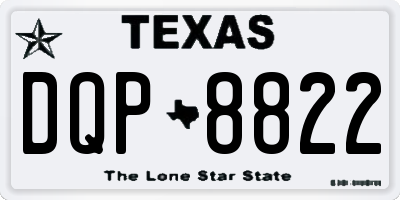 TX license plate DQP8822