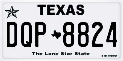 TX license plate DQP8824