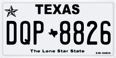 TX license plate DQP8826