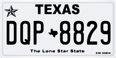 TX license plate DQP8829