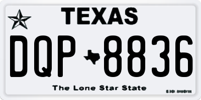 TX license plate DQP8836