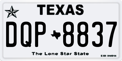 TX license plate DQP8837