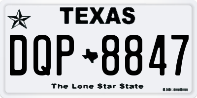 TX license plate DQP8847