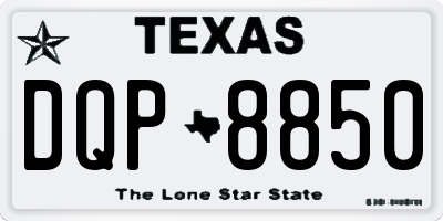 TX license plate DQP8850