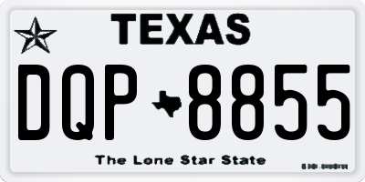 TX license plate DQP8855