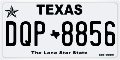 TX license plate DQP8856
