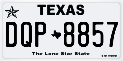 TX license plate DQP8857