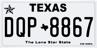 TX license plate DQP8867
