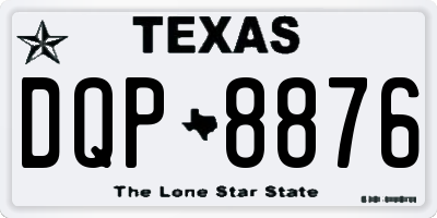 TX license plate DQP8876