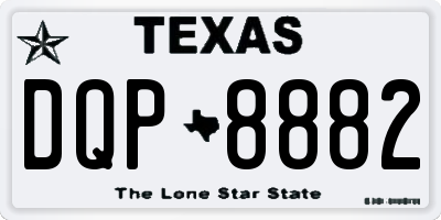 TX license plate DQP8882