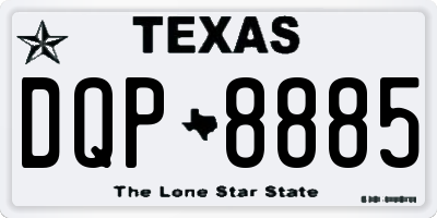 TX license plate DQP8885