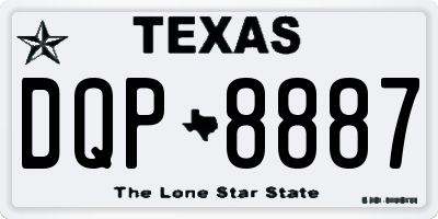 TX license plate DQP8887