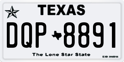 TX license plate DQP8891