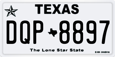 TX license plate DQP8897
