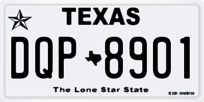 TX license plate DQP8901