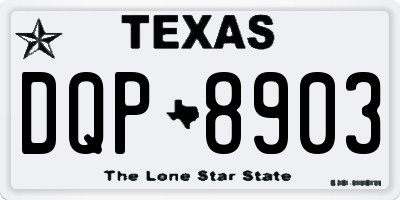 TX license plate DQP8903