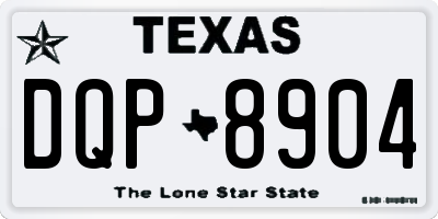 TX license plate DQP8904