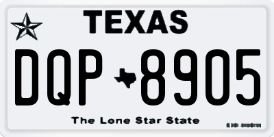 TX license plate DQP8905