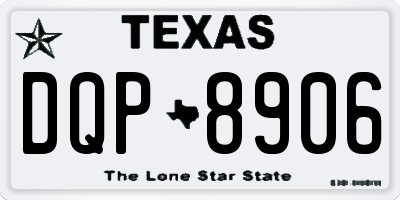 TX license plate DQP8906