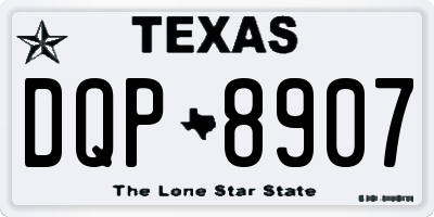 TX license plate DQP8907