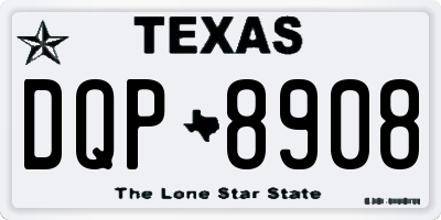 TX license plate DQP8908