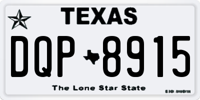 TX license plate DQP8915