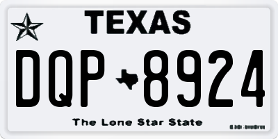 TX license plate DQP8924