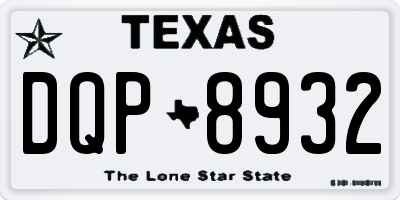 TX license plate DQP8932