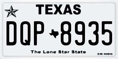 TX license plate DQP8935