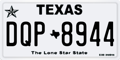 TX license plate DQP8944
