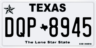 TX license plate DQP8945