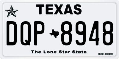 TX license plate DQP8948