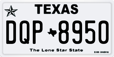 TX license plate DQP8950