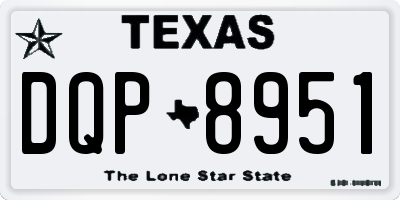TX license plate DQP8951