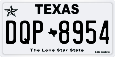 TX license plate DQP8954