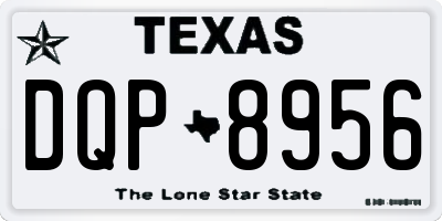 TX license plate DQP8956